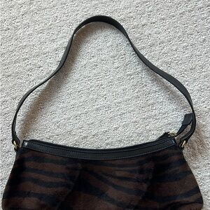 Elegant Black and Brown Women's Shoulder Bag